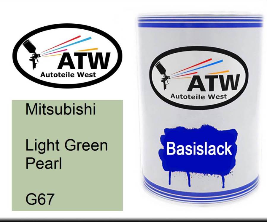 Mitsubishi, Light Green Pearl, G67: 500ml Lackdose, von ATW Autoteile West.